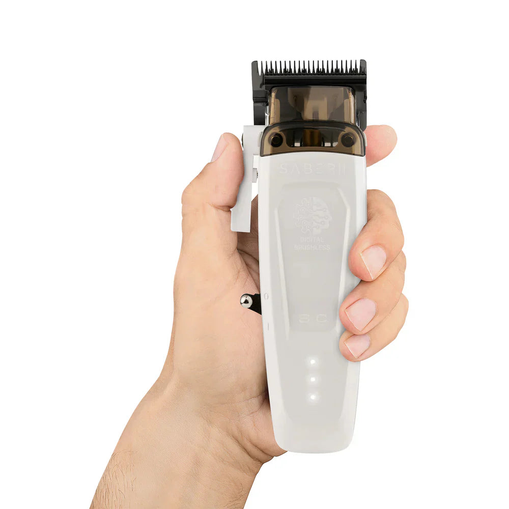 STYLECRAFT LIMITED EDITION SABER II CORDLESS DIGITAL BRUSHLESS MOTOR CLIPPER - WHITE (SC619) Sale price