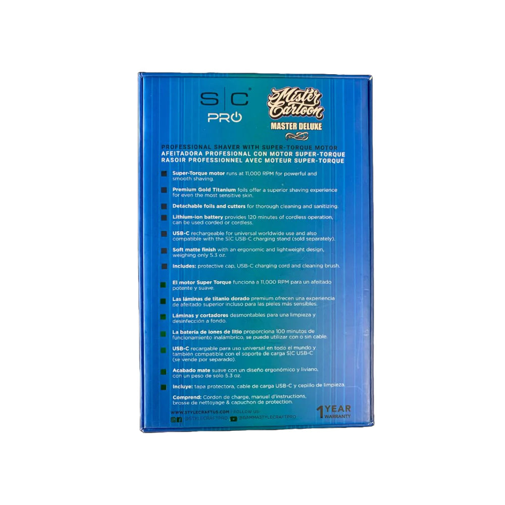 STYLECRAFT REBEL SHAVER LIMITED EDITION MISTER CARTOON MASTER DELUXE (SC809M)