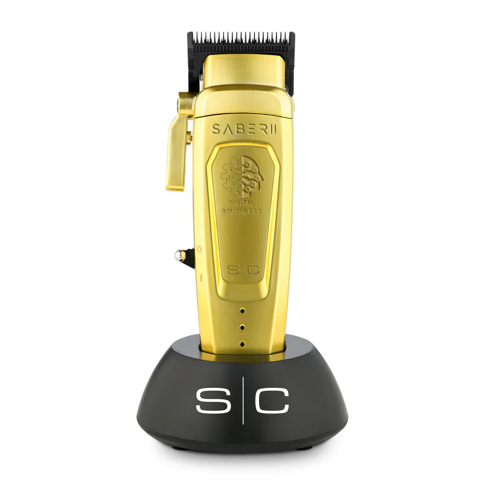 STYLECRAFT SABER 2.0 CORDLESS HIGH TORQUE CLIPPER + SABER TRIMMER - GOLD (COMBO)