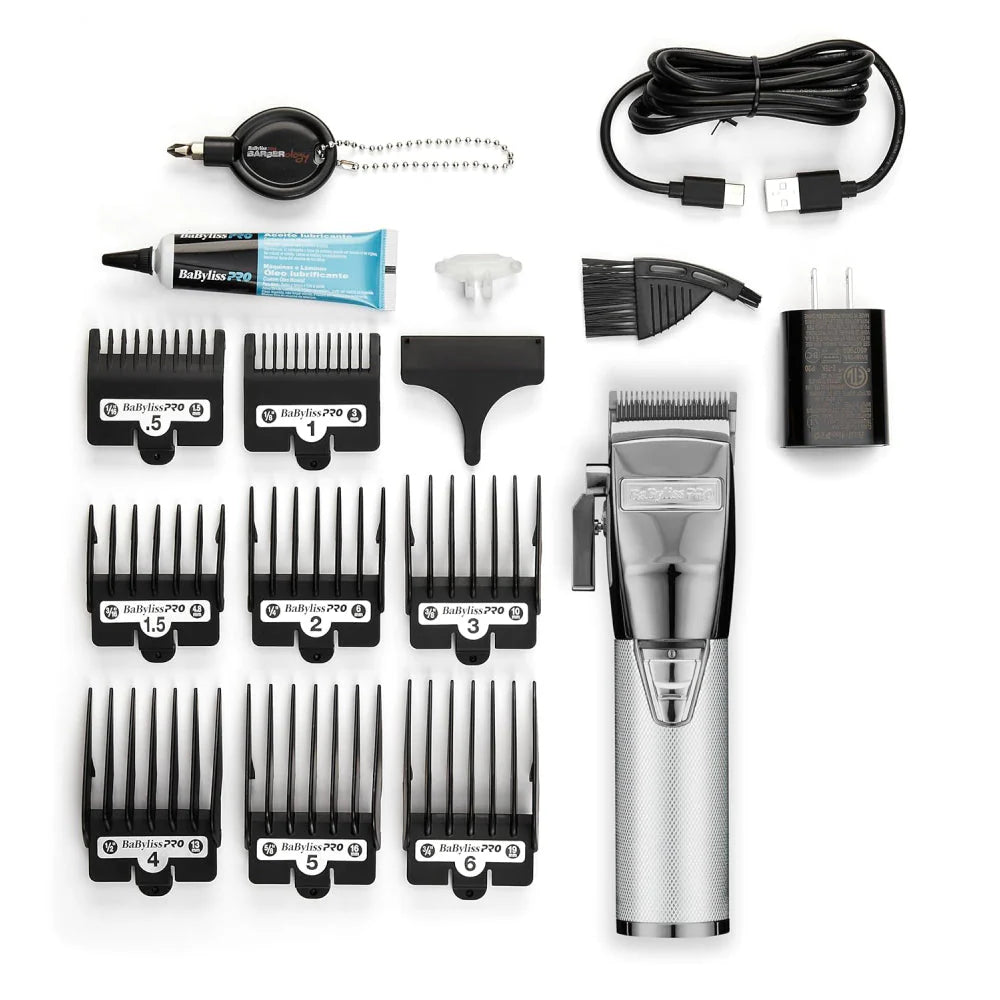 BABYLISS PRO FX+ UPGRADED ALL-METAL LITHIUM CLIPPER + UPGRADED FX+ OUTLINING CORDLESS TRIMMER + DOUBLE FOIL SHAVER (COMBO) (GOLD / SILVER / ROSE)