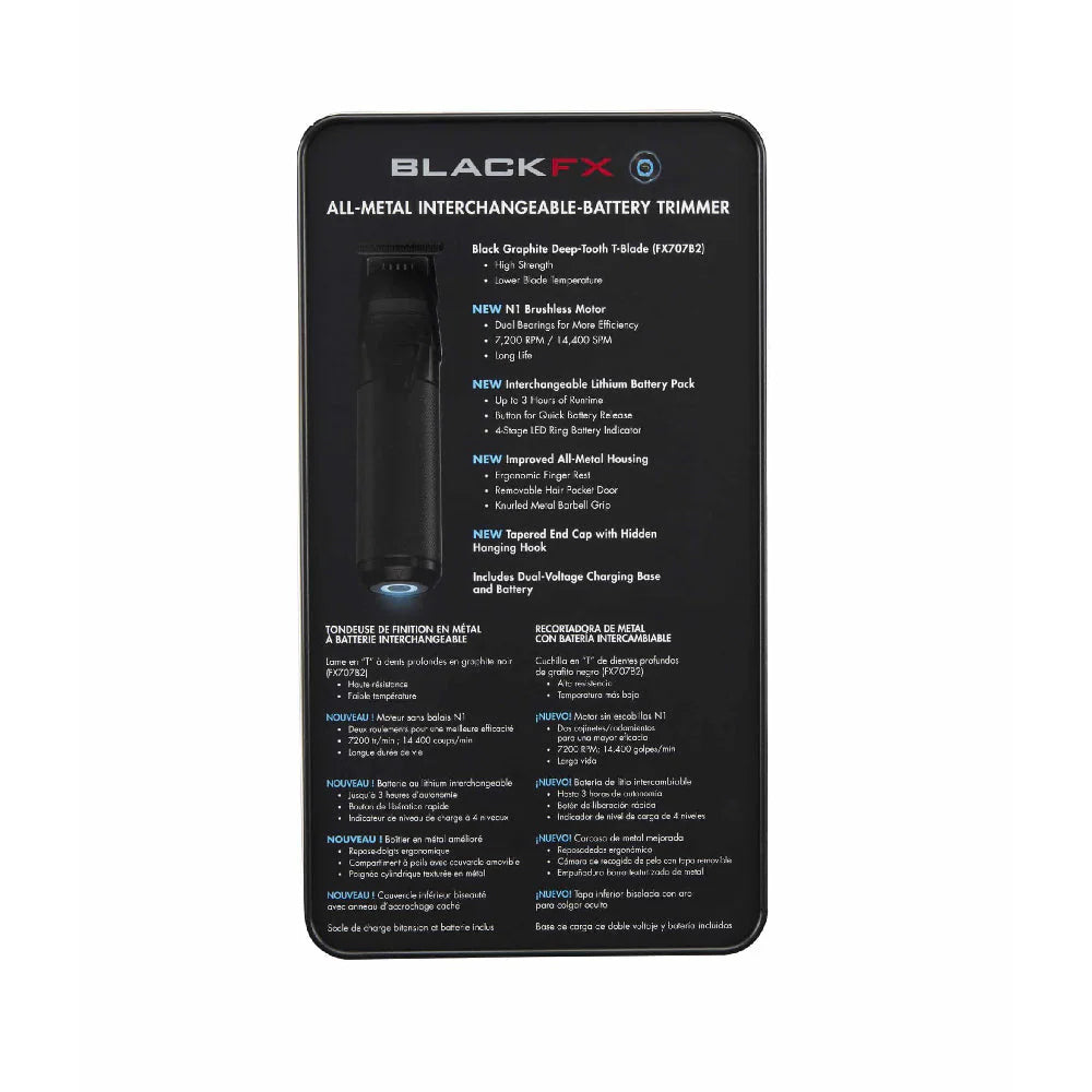 BABYLISS PRO FXONE BLACK CORDLESS TRIMMER (#FX799MB)