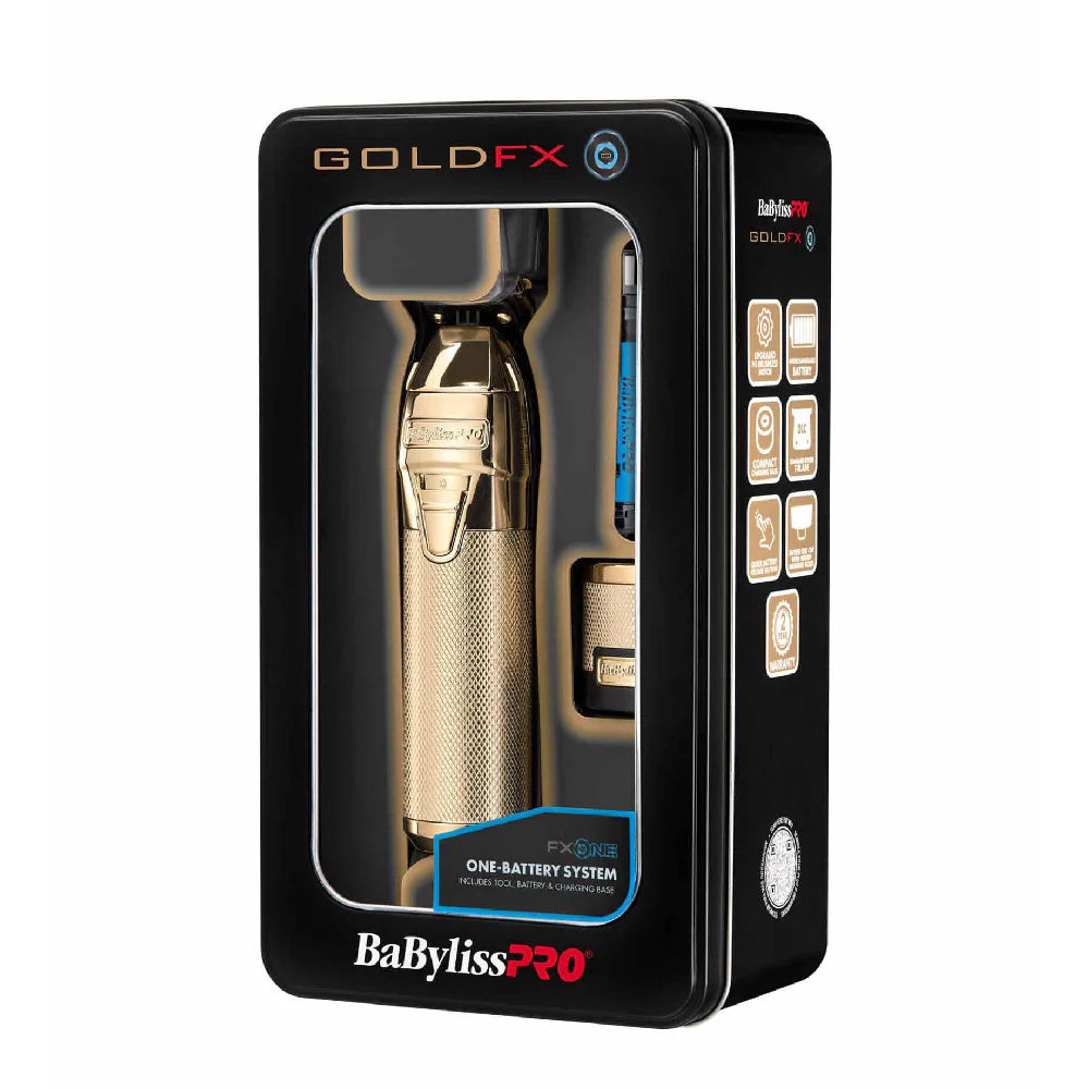BABYLISS PRO FXONE GOLDFX CORDLESS CLIPPER + FXONE GOLDFX TRIMMER + FXONE GOLDFX SHAVER (COMBO) (#FX899G + # FX799G + #FXFX79FSG)